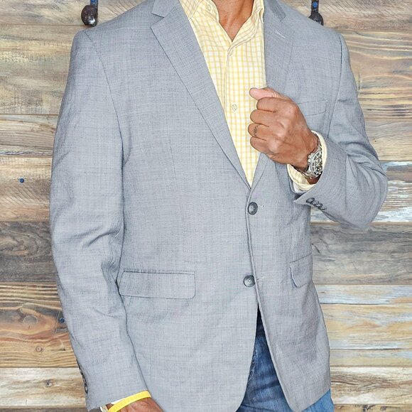 Penguin an Original Gray Wool Blend Dual Vent Sport Jacket Blazer 40R - Picture 9 of 11